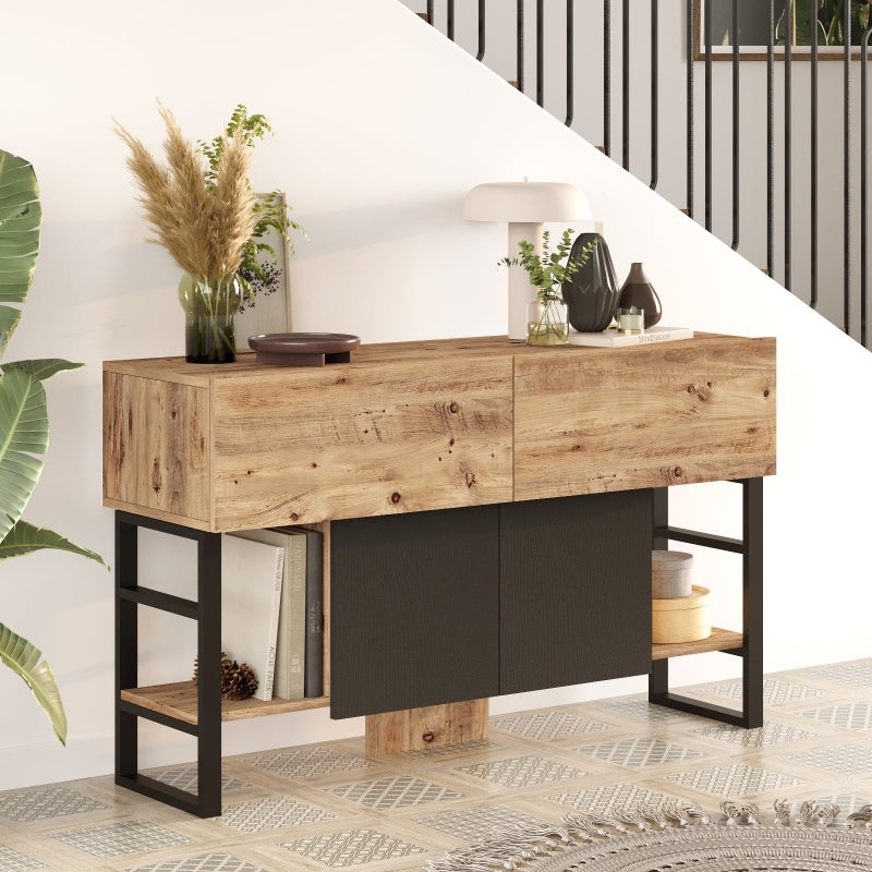 Home Canvas طاولة مدخل هوم كانفاس رويال إنتر واي مع تخزين، صنوبر - Image 2